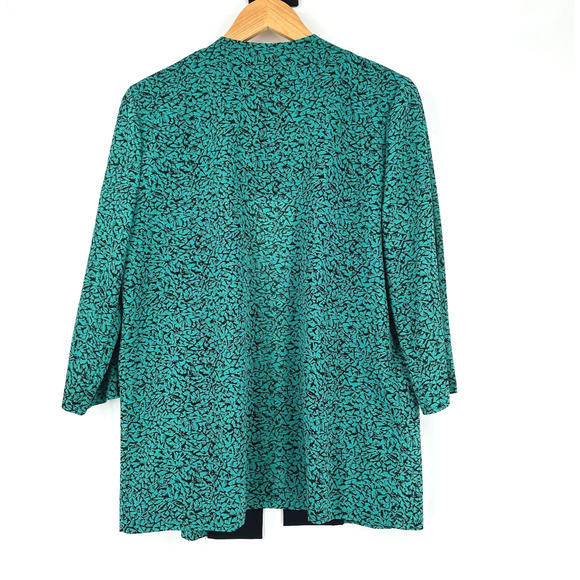 VTG 80s 90s Whirlaway Women Chiffon Lightweight Print Blazer L/XL Retro Colorful - Picture 6 of 6